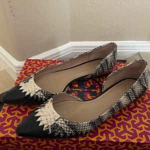 Tory Burch Python Flats